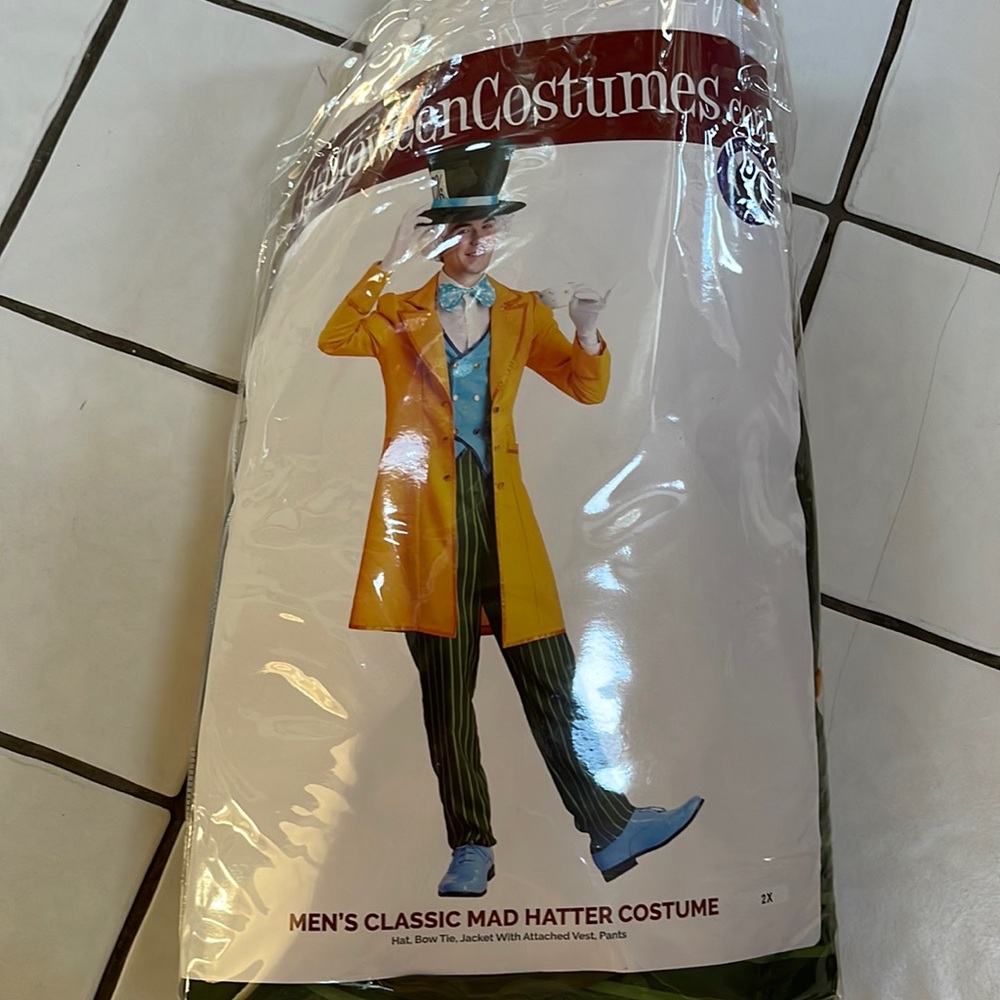 Men’s classic mad hatter costume size 2x